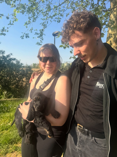 Nicos Sliney's puppy